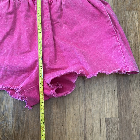 New In | Women’s pink, high waisted, thick banded shorts - Picture 14 of 16